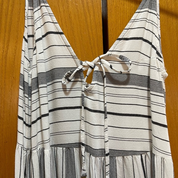 Roxy Love to Go Maxi Dress Cover Up Dress White with Strips Size M - Picture 3 of 11